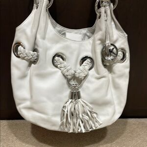 White all leather Designer Women's Bag